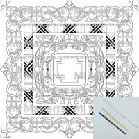 Pre engutat coixí de seda 50x50cm SÍRIA